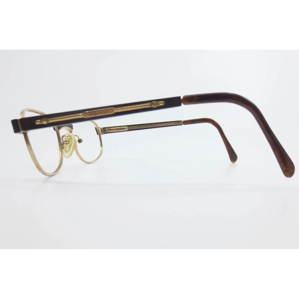 Cazal 246 Vintage Oval Eyeglasses Frames Gold Brown German Designer 53-21 140
